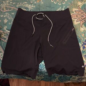 lululemon athletica Black Board Shorts with Gray Accents